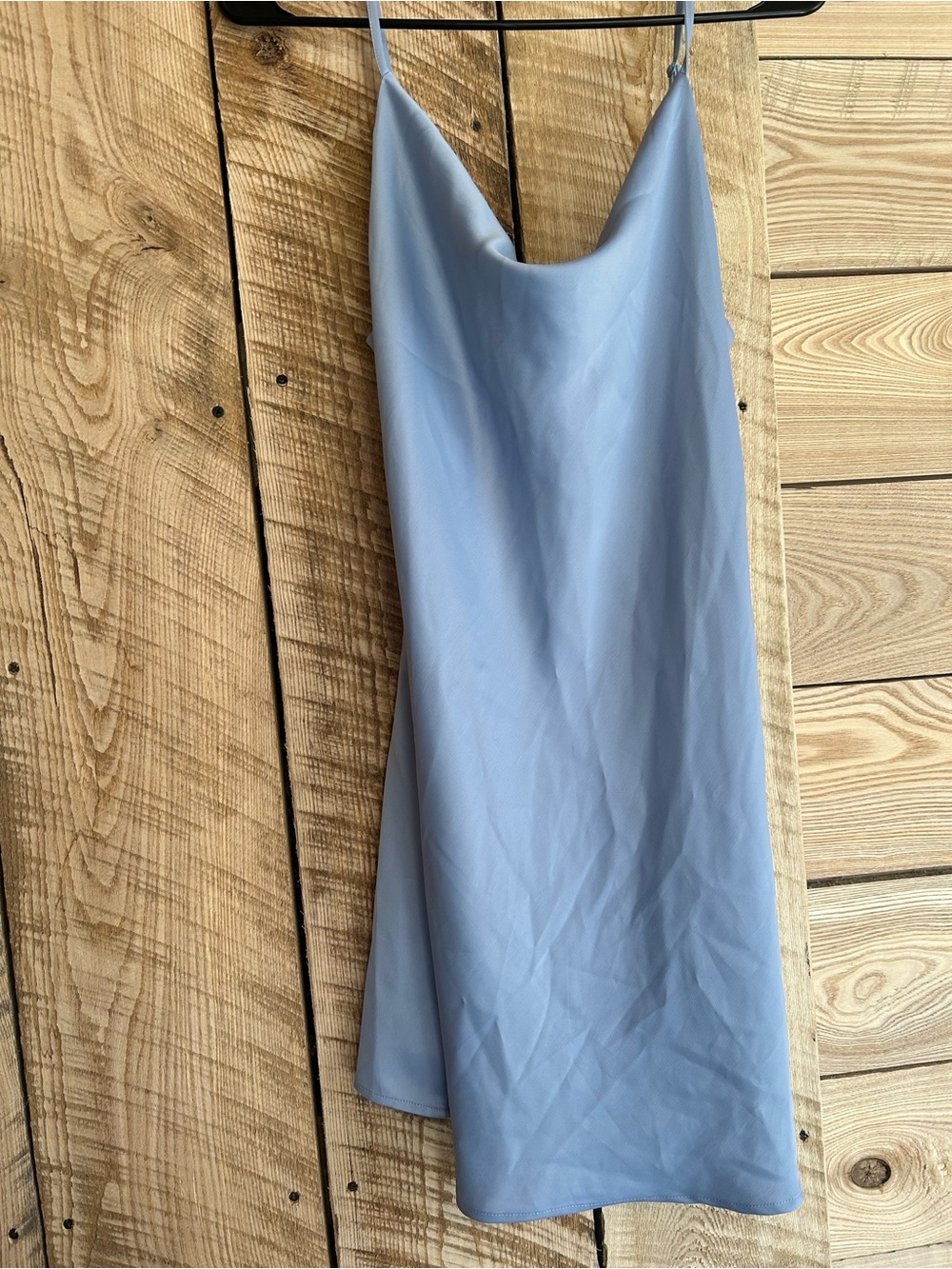 Urban Outfitters Light Blue Satin Slip Mini Dress